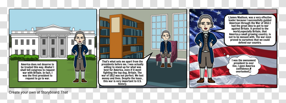 James Madison The Best President Comic, Person, Furniture, Book, Room Transparent Png