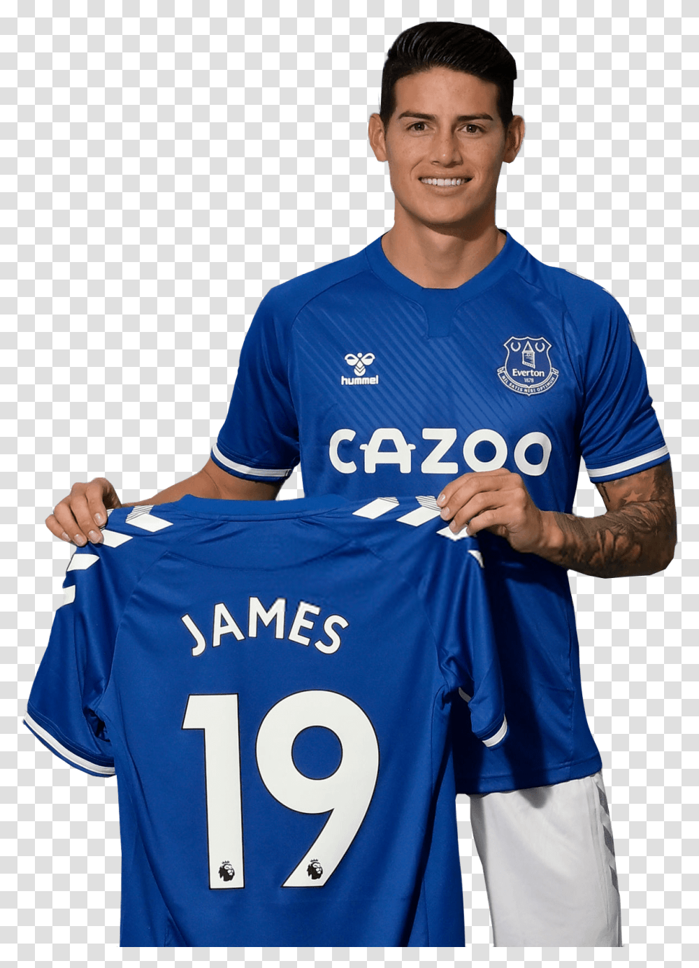 James Rodriguez Football Render James Rodriguez Everton Shirt, Clothing, Apparel, Jersey, Person Transparent Png