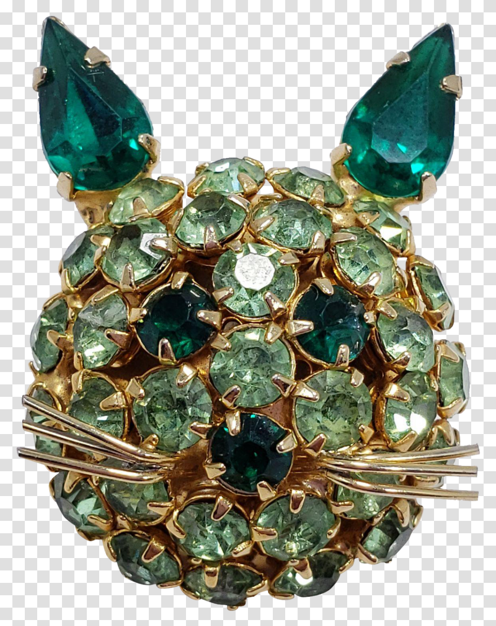 James Warner Green Rhinestone Cat Pin Brooch Crystal, Accessories, Accessory, Jewelry, Gemstone Transparent Png