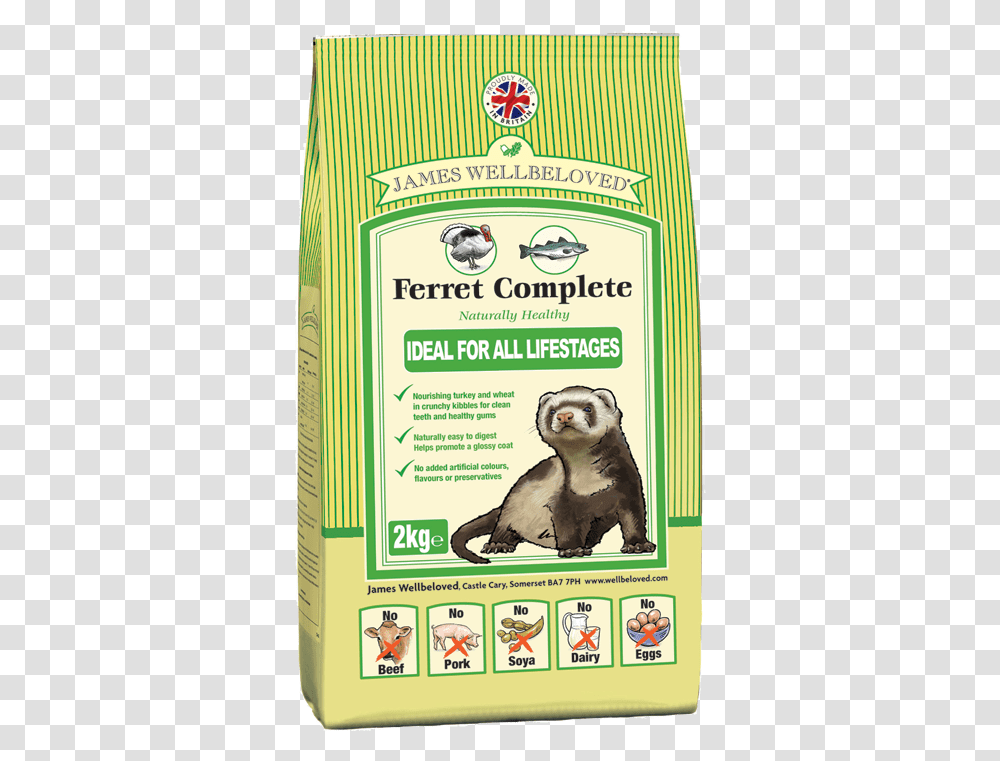 James Wellbeloved Ferret Food 2kg Comida Para James, Mammal, Animal, Wildlife, Sloth Transparent Png