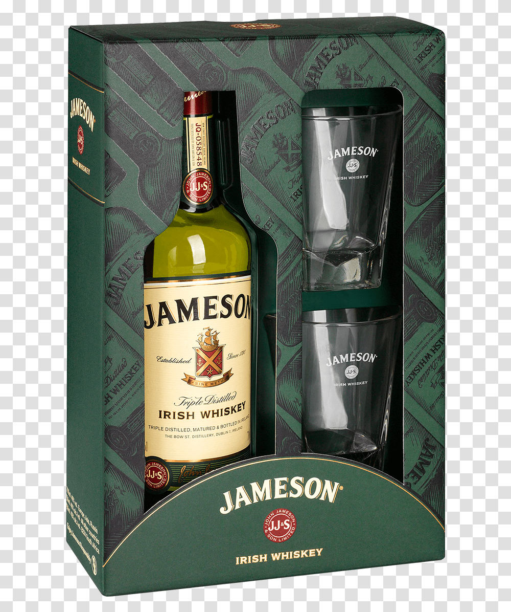 Jameson 07l 2 Skleniky Jameson Irish Whiskey, Liquor, Alcohol, Beverage, Drink Transparent Png