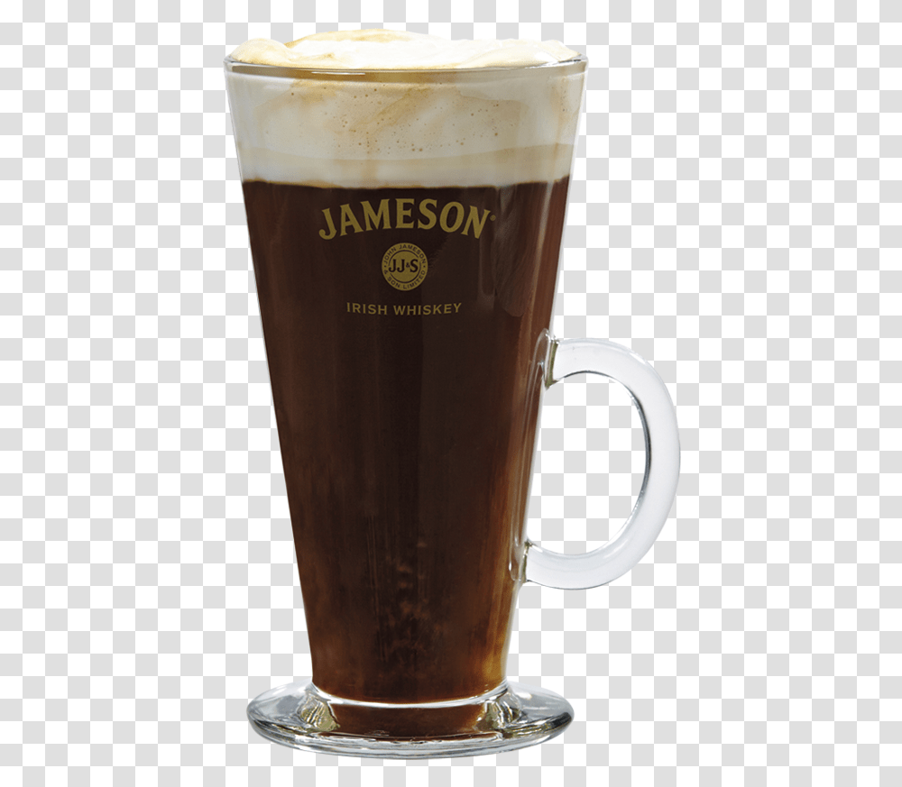 Jameson Irish Coffee Branded Glass Drink Jameson Whiskey, Beer, Alcohol, Beverage, Beer Glass Transparent Png
