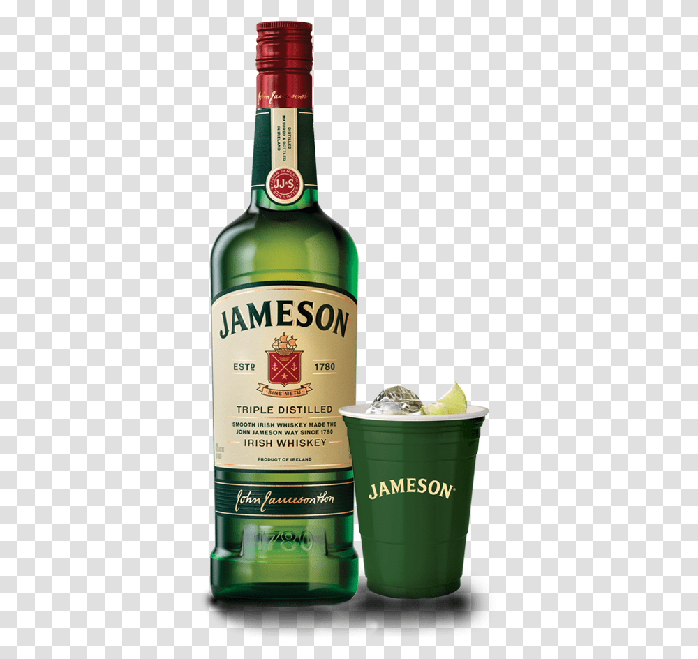 Jameson Irish Whiskey, Alcohol, Beverage, Drink, Bottle Transparent Png