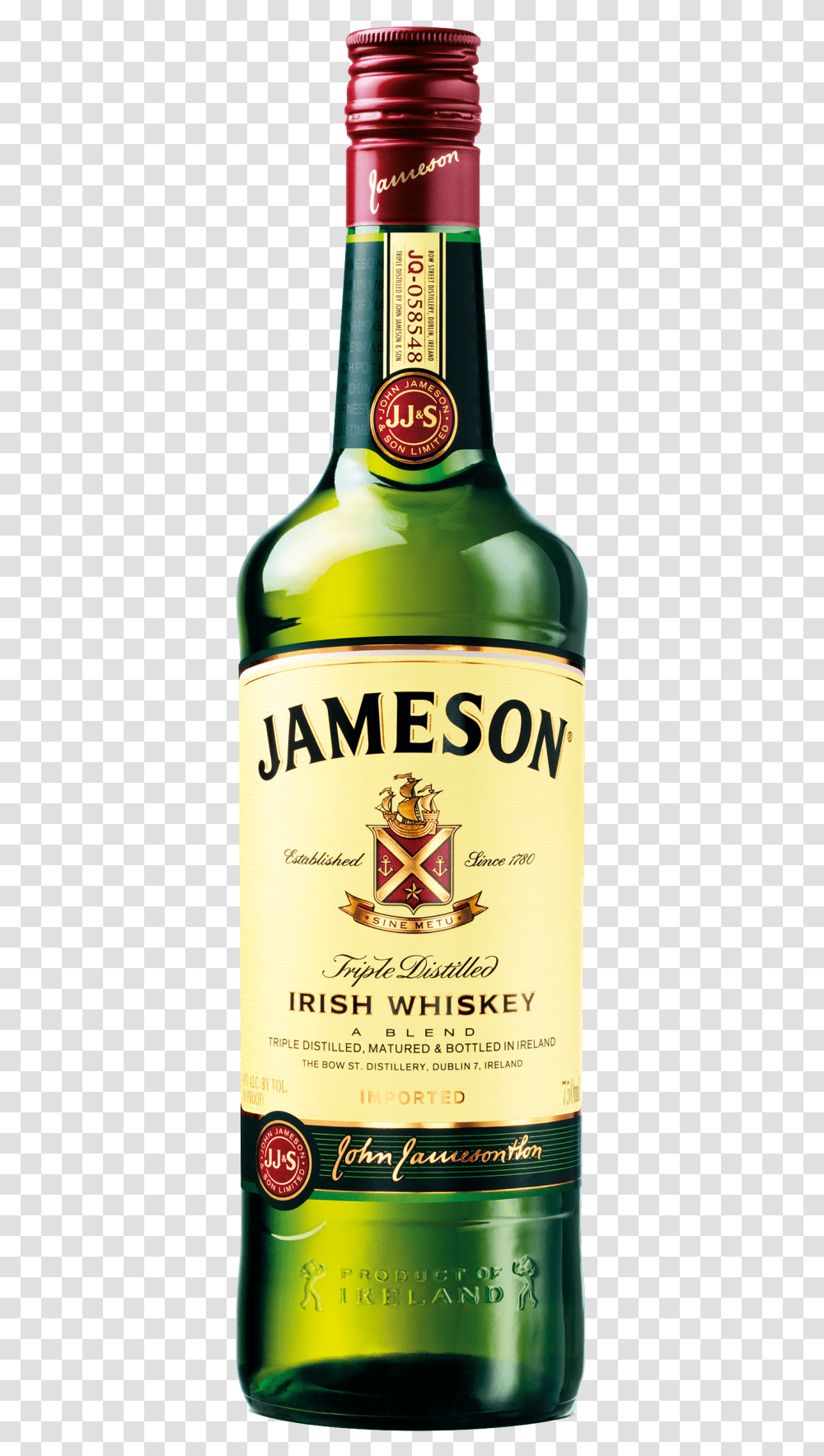 Jameson Logo Bottle, Liquor, Alcohol, Beverage, Drink Transparent Png