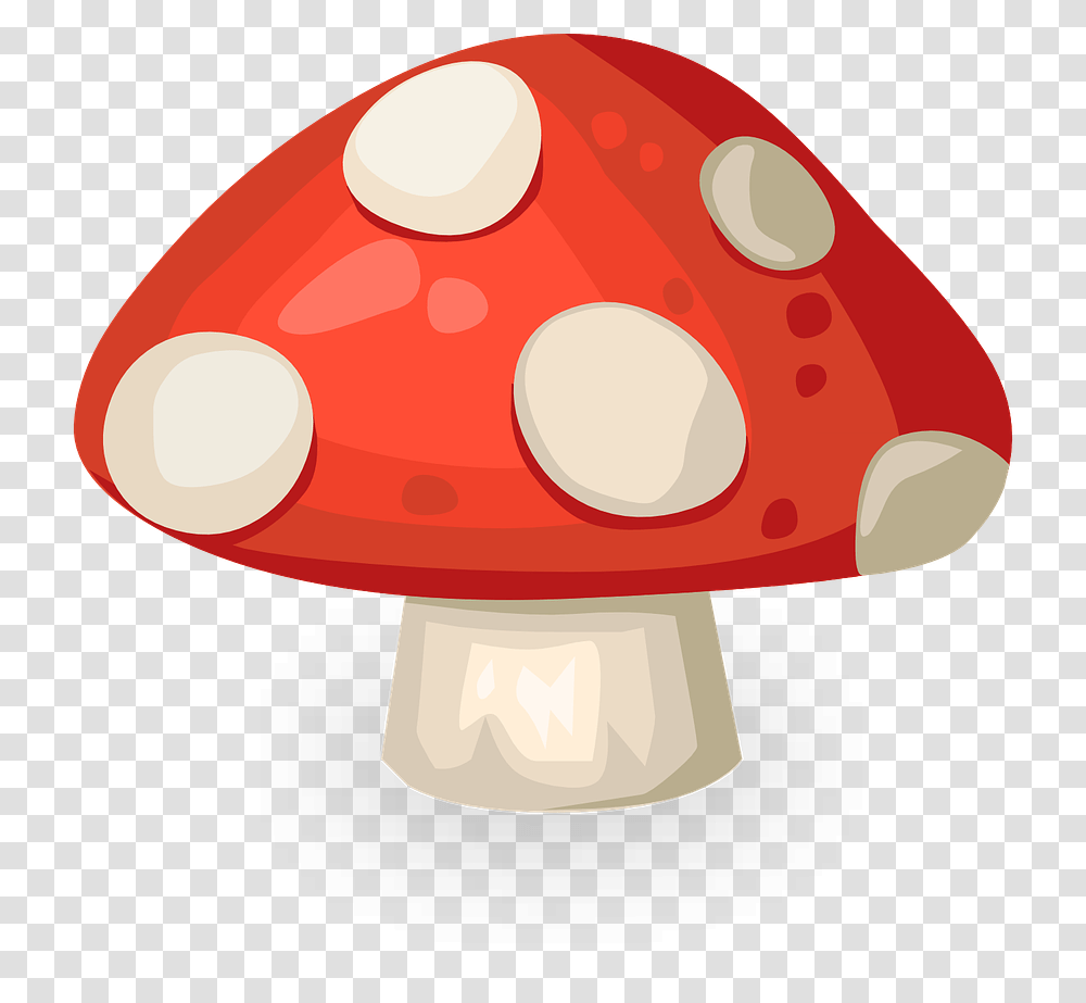 Jamur Merah Putih Titik Titik Polka Organik Cartoon Red And White Mushroom, Plant, Amanita, Agaric, Fungus Transparent Png