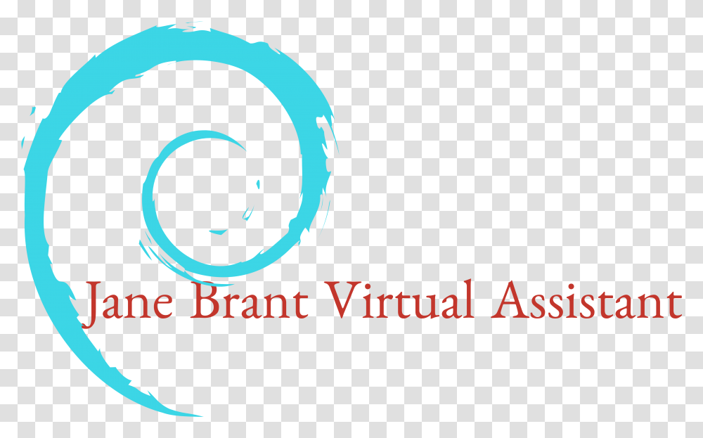 Jane Brant Virtual Assistant Logo Debian, Text, Alphabet, Symbol, Trademark Transparent Png