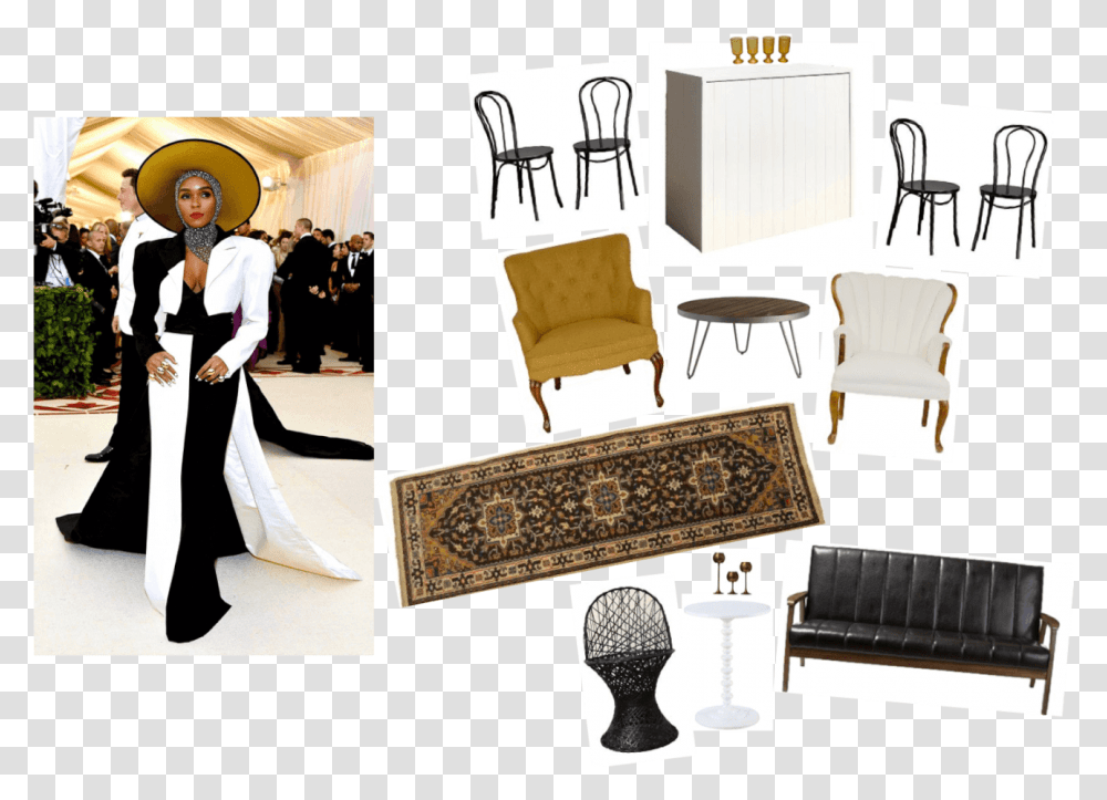 Janelle Monae Met Gala 2018, Person, Chair, Furniture Transparent Png