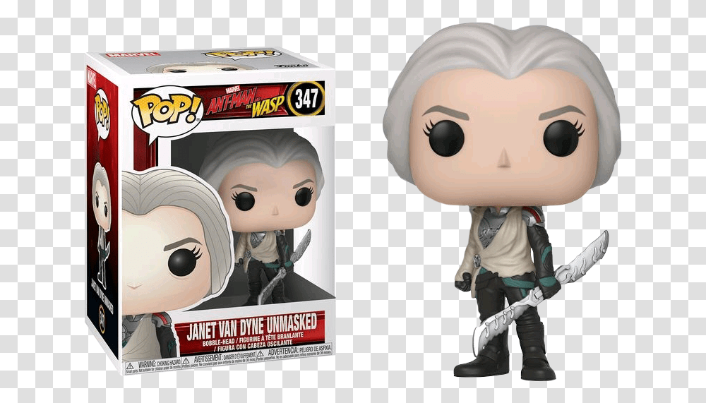 Janet Van Dyne Unmasked Funko, Toy, Person, Figurine, People Transparent Png
