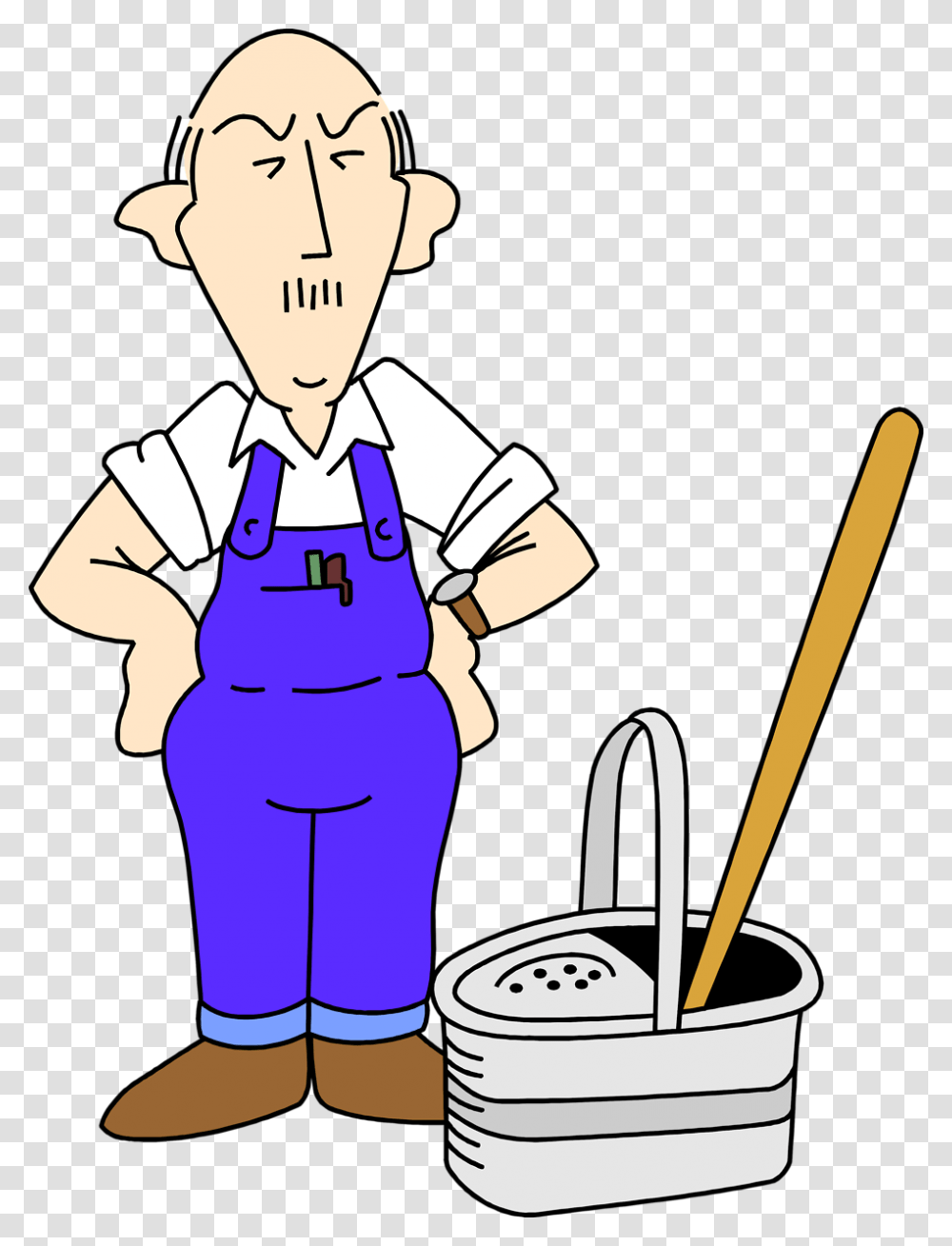Janitor Clipart, Person, Human, Washing, Cleaning Transparent Png