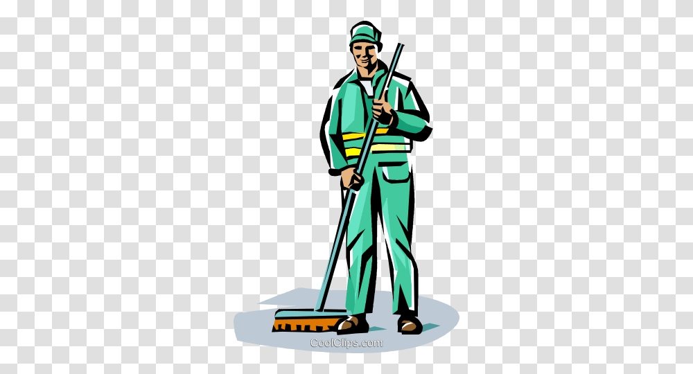 Janitor Royalty Free Vector Clip Art Illustration, Person, Human, Cleaning, Helmet Transparent Png