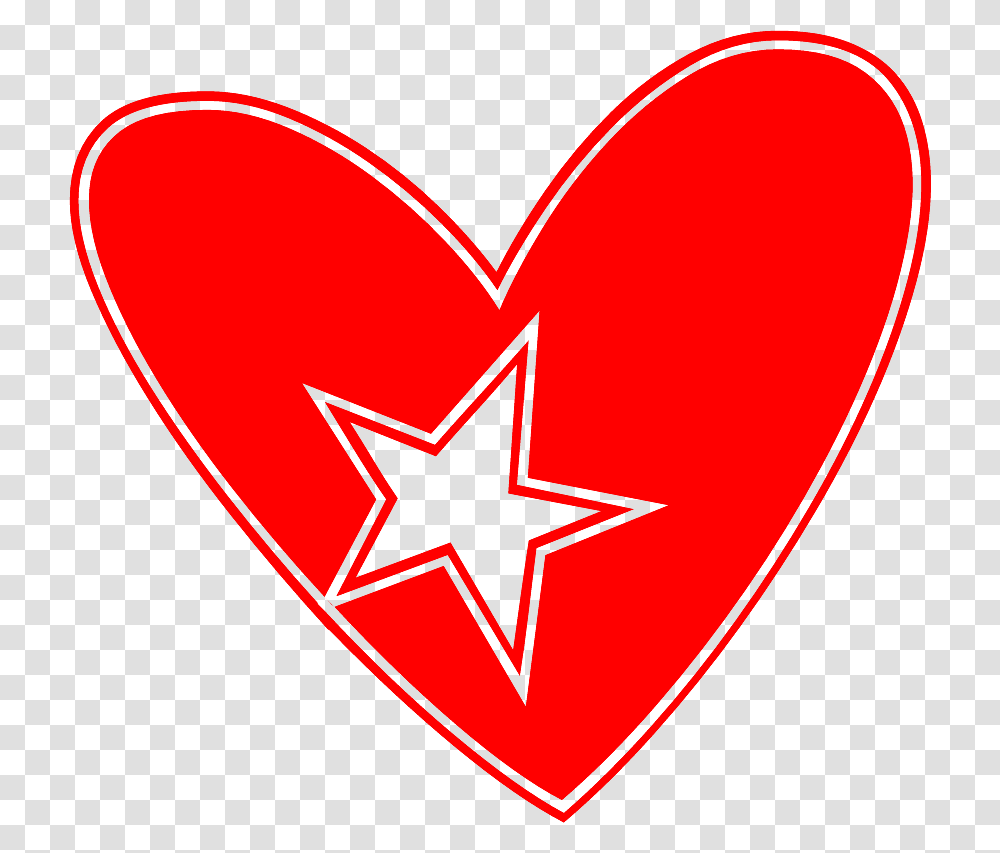 Jantung Dengan Bintang Cinta Transparan Clip Art P, Star Symbol, Heart, First Aid Transparent Png