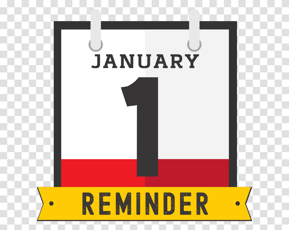 January 1 2020 Red And White Calendar Reminder Icon, Number, Shopping Bag Transparent Png