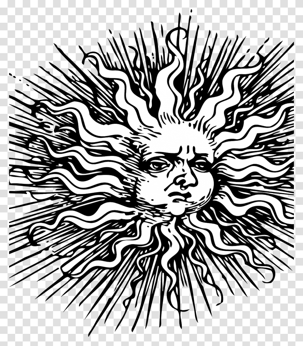 January 2019 Horoscopes Black And White Medieval, Face Transparent Png
