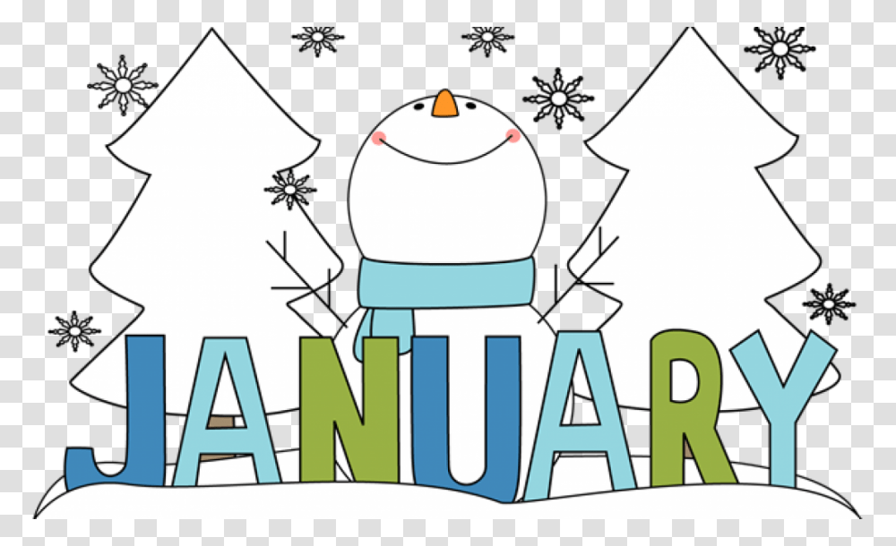 January Clipart, Nature, Outdoors, Snow, Tree Transparent Png