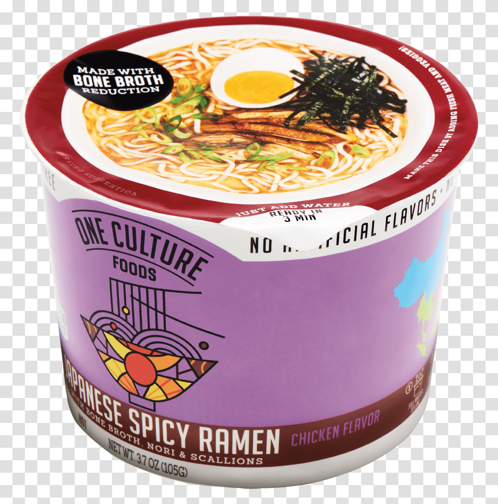 Jap Spicy One Culture Foods Ramen, Yogurt, Dessert, Ketchup, Meal Transparent Png