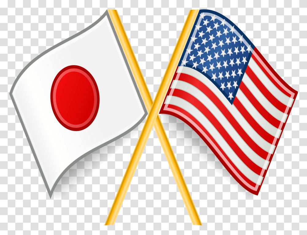 Japan And Us Flags, American Flag Transparent Png
