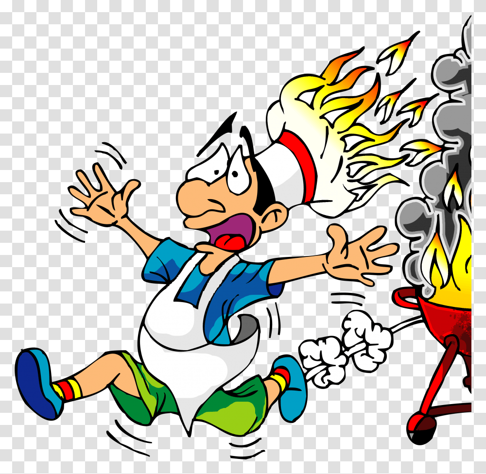 Japan Clipart Doing Business Free Clipart Barbecue Fire Can T Cook Cartoon, Person, Human, Performer, People Transparent Png