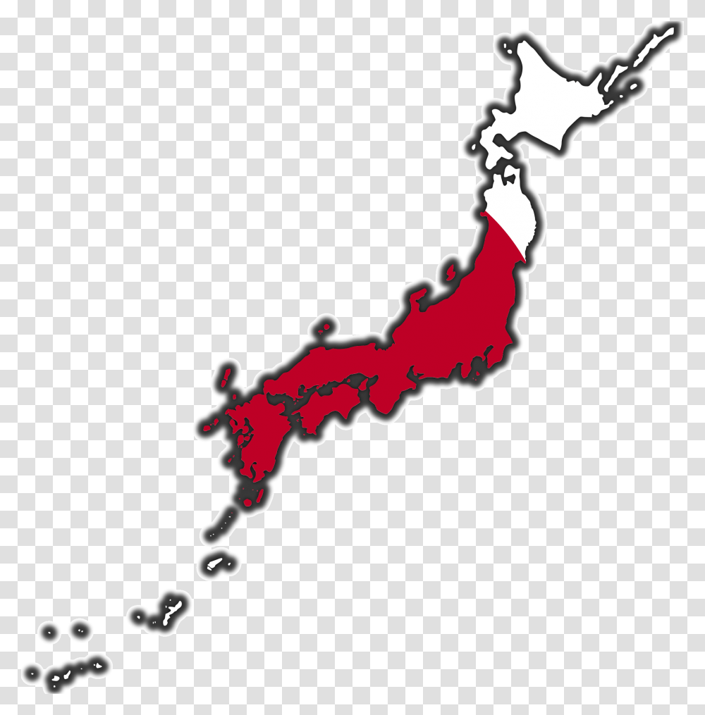 Japan Flag Country, Bow, Plot, Map, Diagram Transparent Png