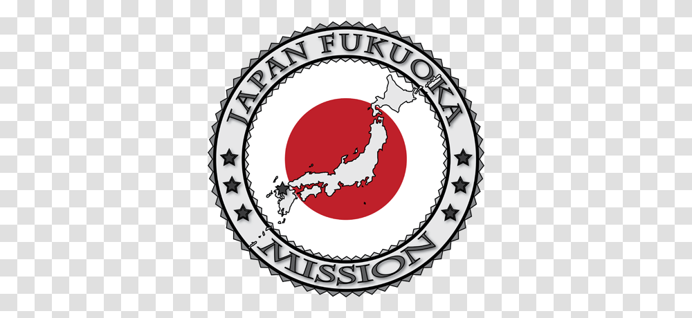 Japan Fukuoka Lds Mission Flag Cutout Map Copy Clipart, Logo, Emblem, Label Transparent Png