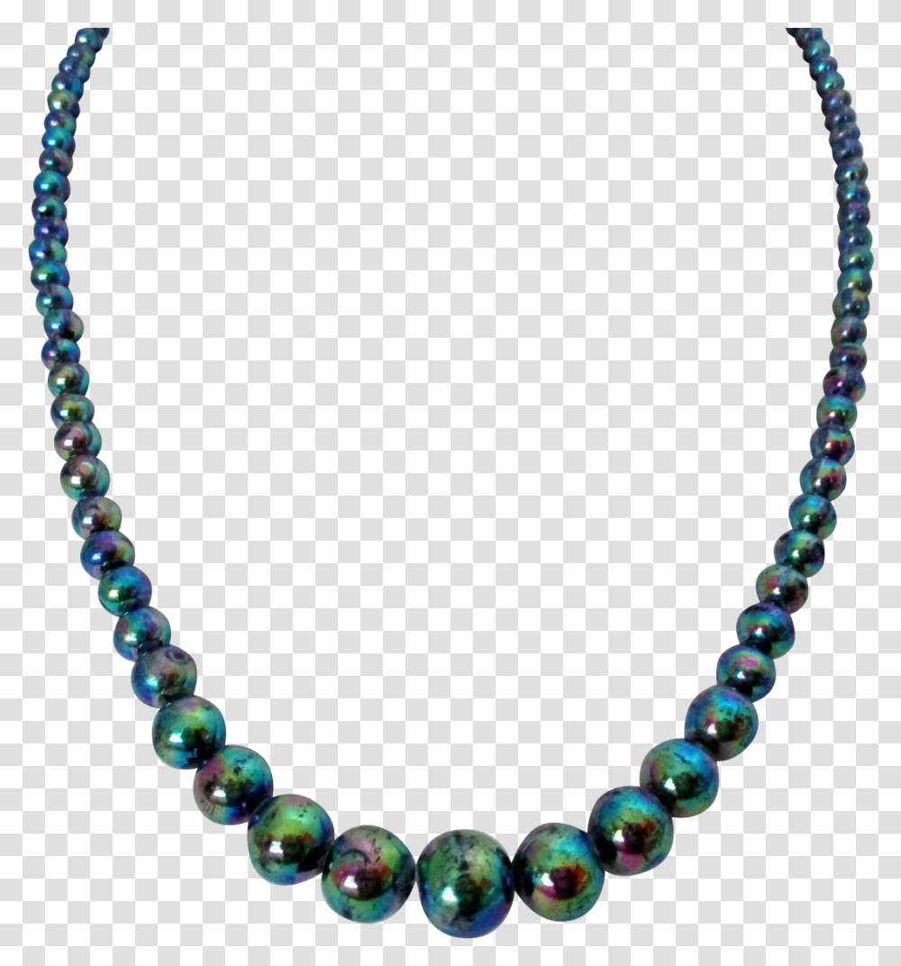 Japan Glass Single Strand Necklace Vintage Color Black Pearl Necklace, Bead Necklace, Jewelry, Ornament, Accessories Transparent Png