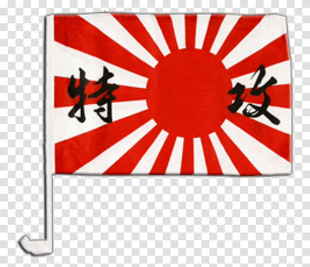 Japan Kamikaze Car Flag Japan Rising Sun Kamikaze, Sign, Fence Transparent Png