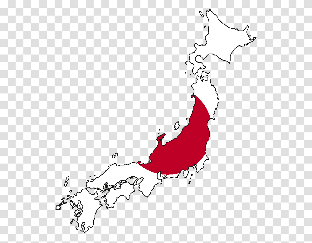 Japan Landkarte Umriss Japan Country Map Flag, Bird, Animal, Plot, Diagram Transparent Png