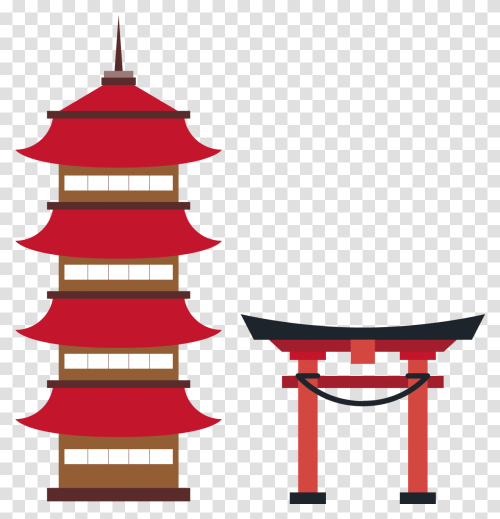 Japan Shinto Shrine Template Icon Japan Temple Cartoon, Gate, Torii, Architecture, Building Transparent Png