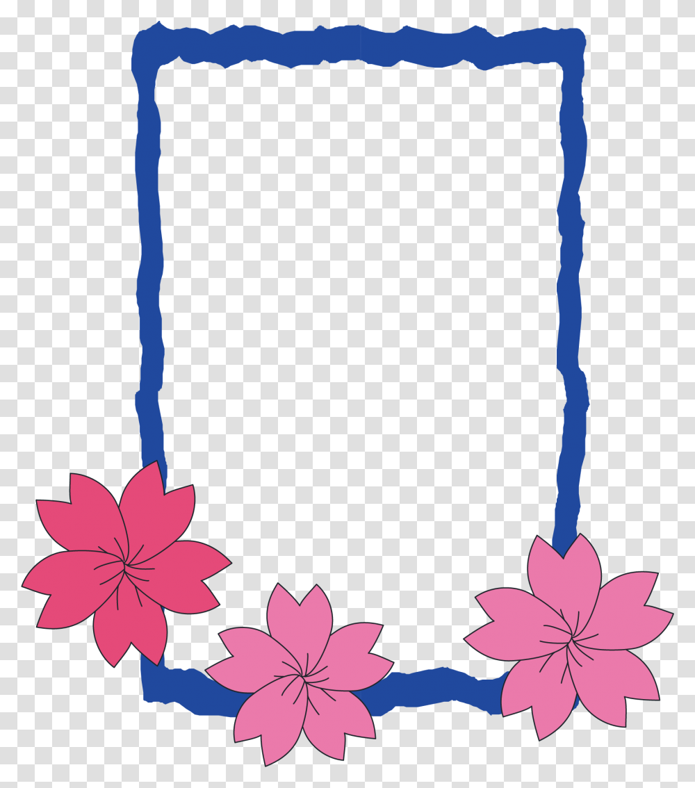 Japanese Border Designs Clip Art Bordes De Pagina Para Word, Leaf, Plant, Flower, Blossom Transparent Png