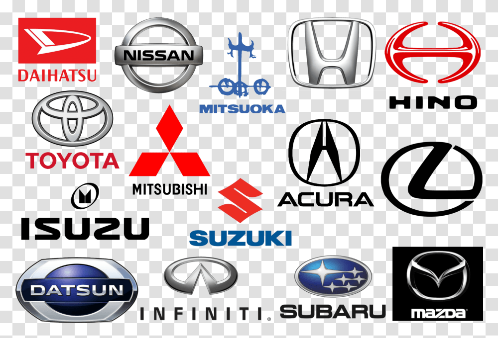 Japanese Car Brands Companies And Car Brands In Singapore, Symbol, Text, Logo, Trademark Transparent Png