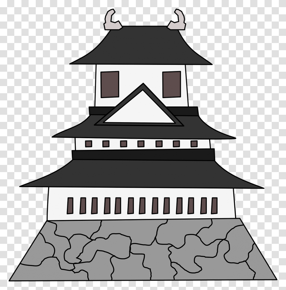 Japanese Castle Clipart, Tower, Architecture, Building, Bell Tower Transparent Png