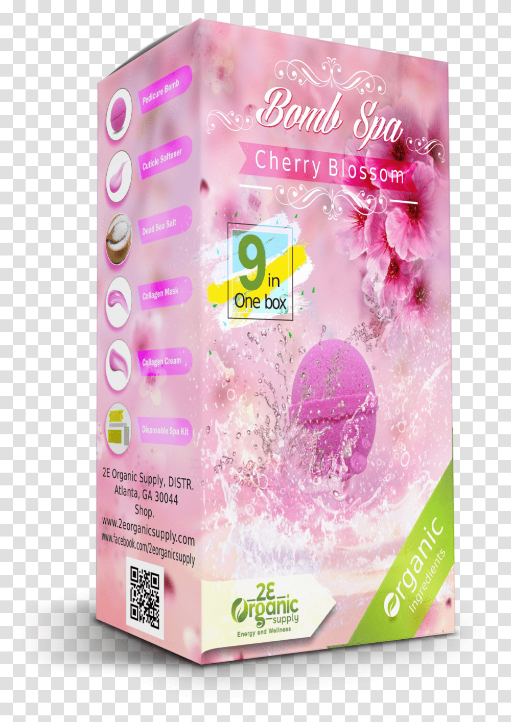 Japanese Cherry Blossom Bomb Spa 2e Organic, Plant, Food, Lemonade Transparent Png