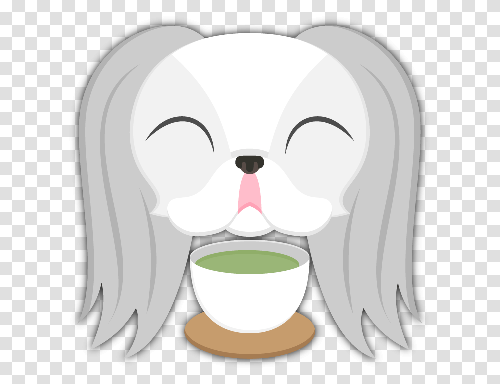 Japanese Chin Emoji Stickers Are You A Japanese Chin Cartoon, Face, Beverage, Drawing, Toy Transparent Png