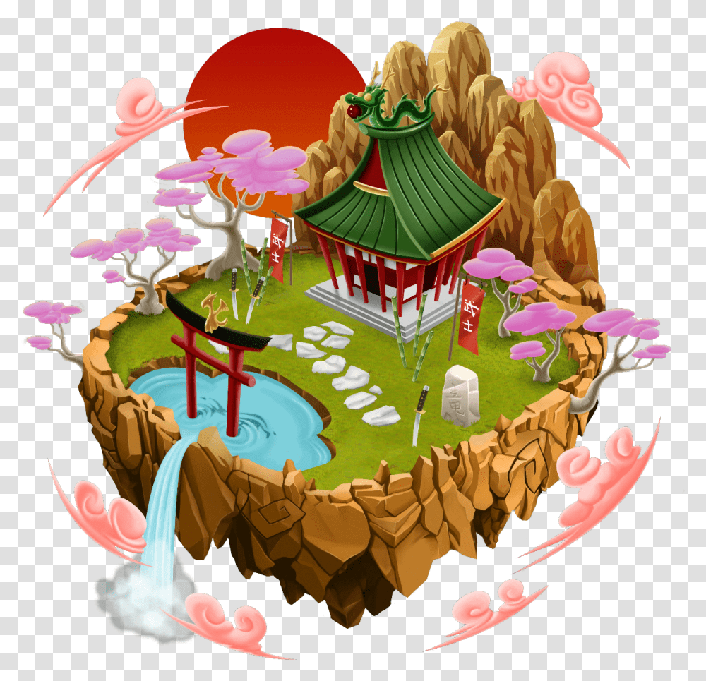 Japanese Dragon Image Dragon City Japanese Island, Birthday Cake, Dessert, Food, Plant Transparent Png