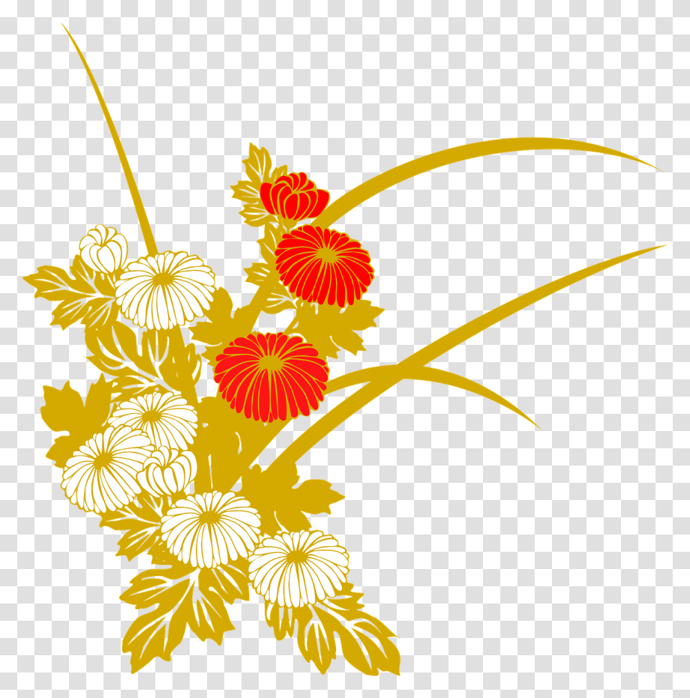 Japanese Flower, Floral Design, Pattern Transparent Png