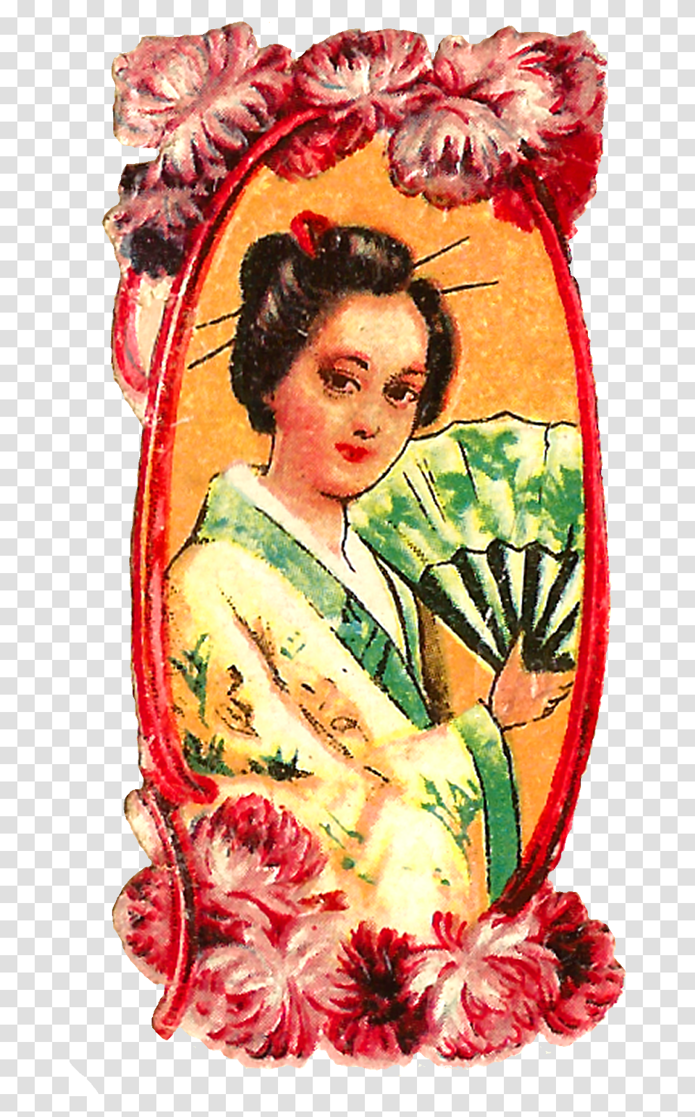 Japanese Flowers Traditional, Clothing, Person, Art, Painting Transparent Png