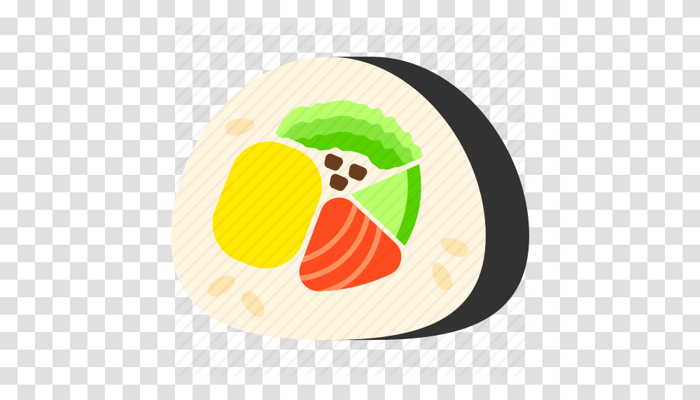 Japanese Food Roll Sushi Seaweed Side Dish Snack Sushi Icon, Plant, Rug, Meal, Egg Transparent Png