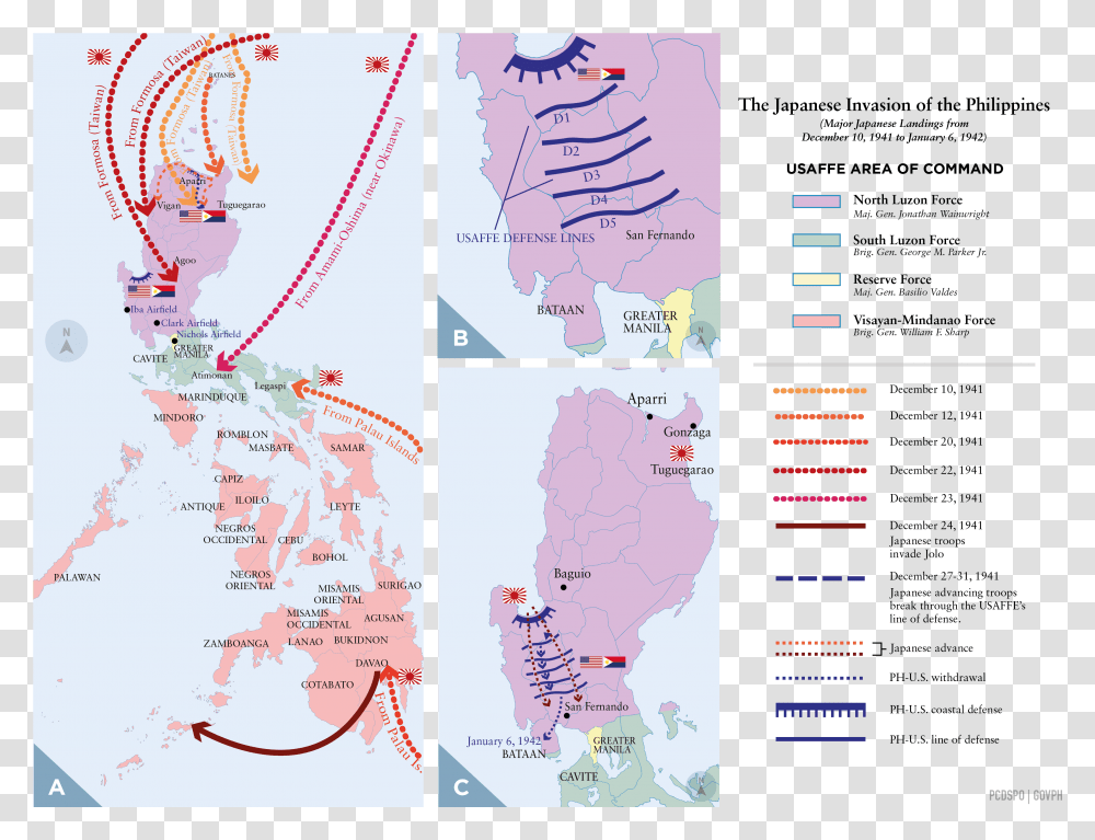 Japanese Invasion Of The Philippines Map, Plot, Diagram, Advertisement, Poster Transparent Png