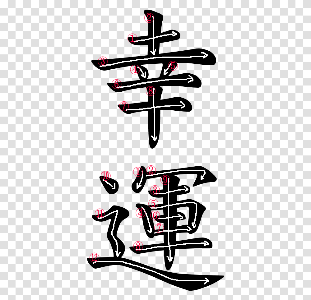 Japanese Kanji Kanji For Happiness Stroke Order, Number, Plot Transparent Png