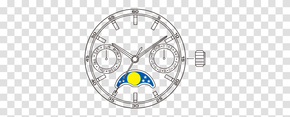 Japanese Miyota 6p00 Movement, Analog Clock, Wristwatch, Wall Clock, Clock Tower Transparent Png