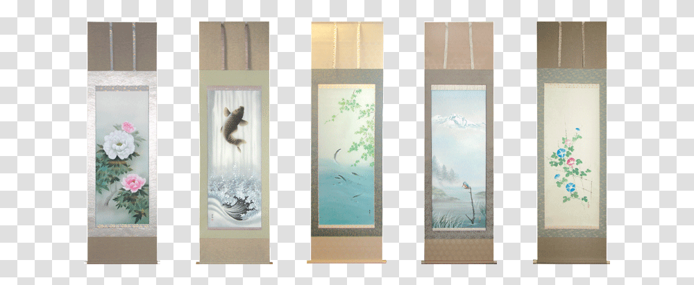 Japanese Scroll, Bird, Furniture, Canvas Transparent Png
