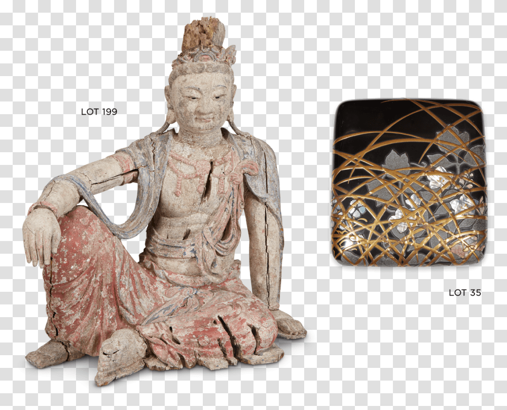 Japanese Scroll Statue, Figurine, Person, Human Transparent Png