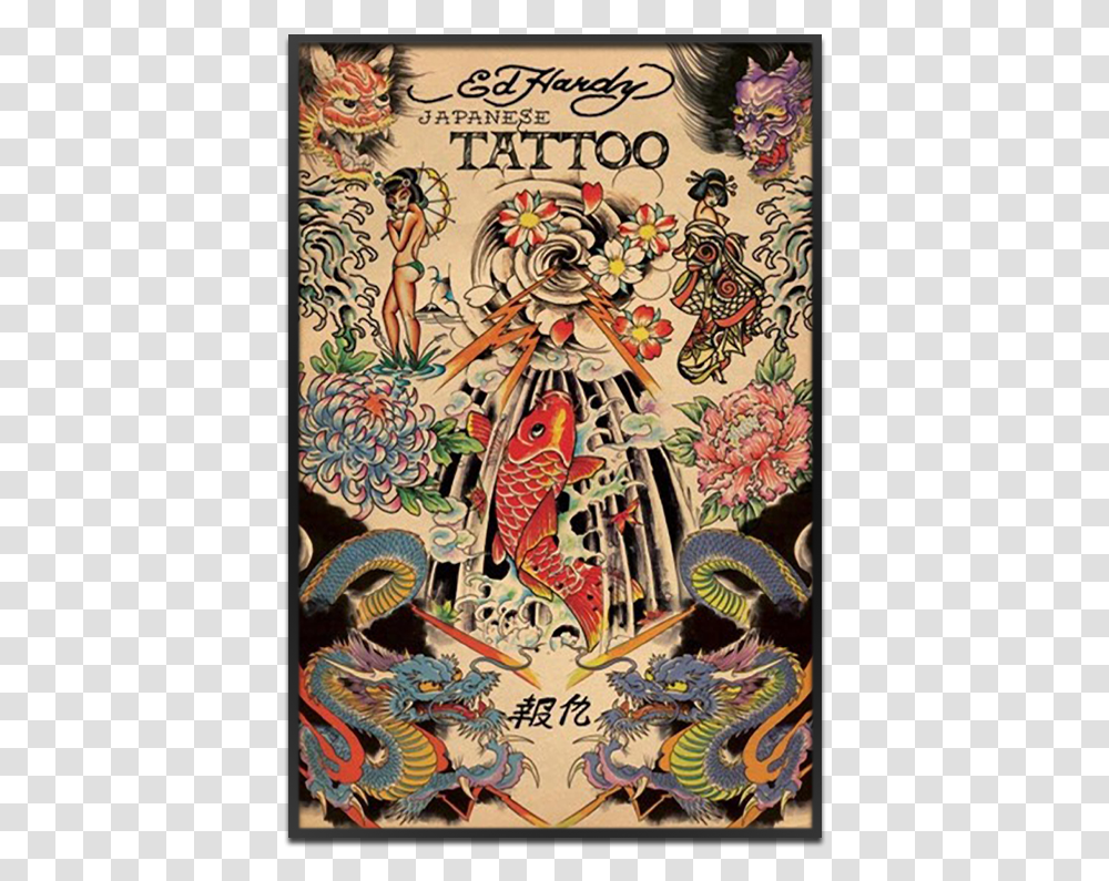 Japanese Tattoo, Poster, Advertisement, Floral Design Transparent Png