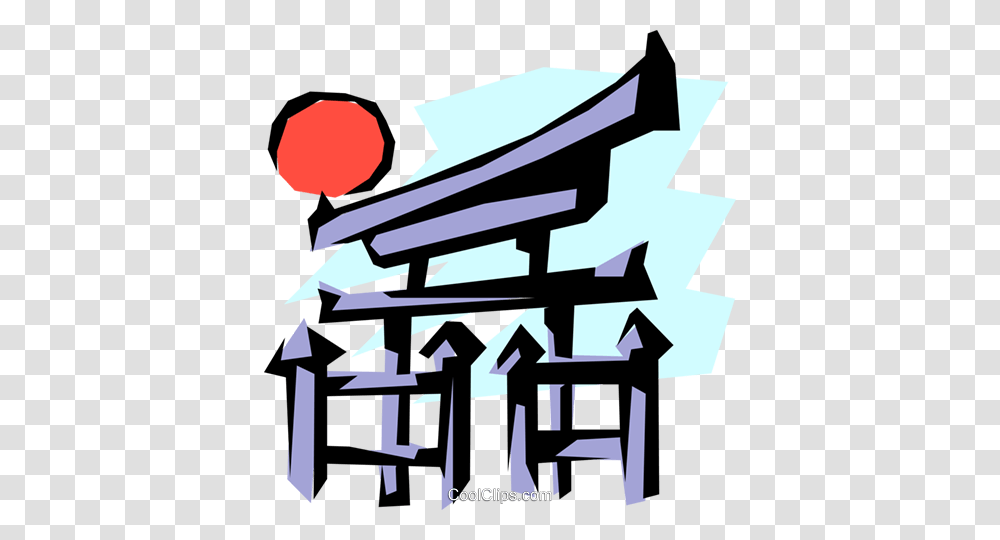 Japanese Temple Gate Royalty Free Vector Clip Art Illustration, Modern Art, Advertisement Transparent Png