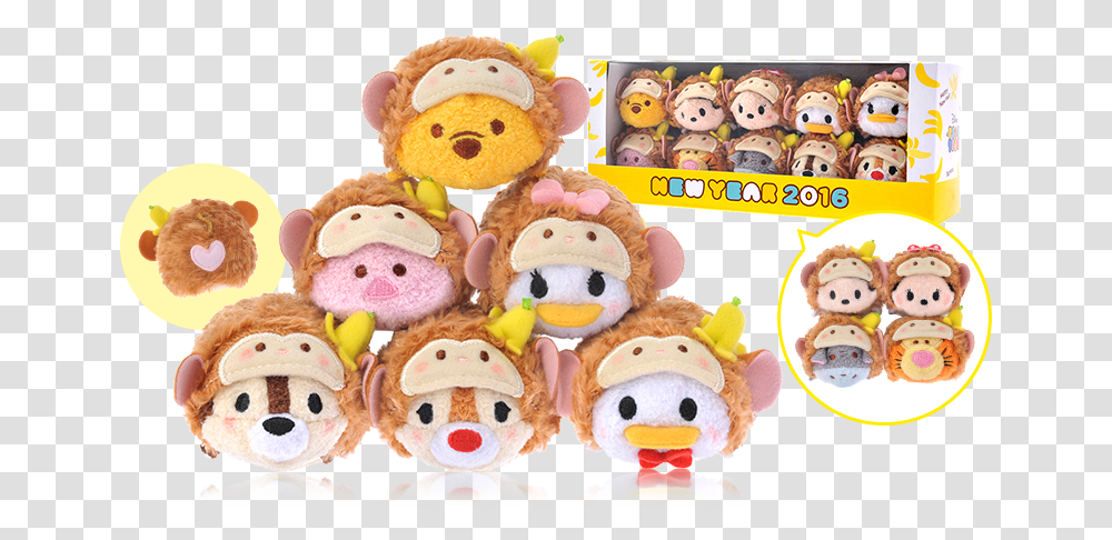 Japanese Tsum Tsum, Plush, Toy, Teddy Bear, Sweets Transparent Png