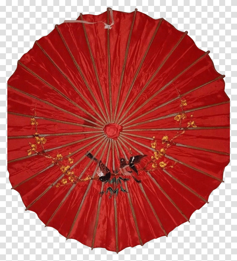 Japanese Vintage Waxed Rice Paper And Bamboo Wagasa Umbrella, Canopy, Flower, Plant, Blossom Transparent Png