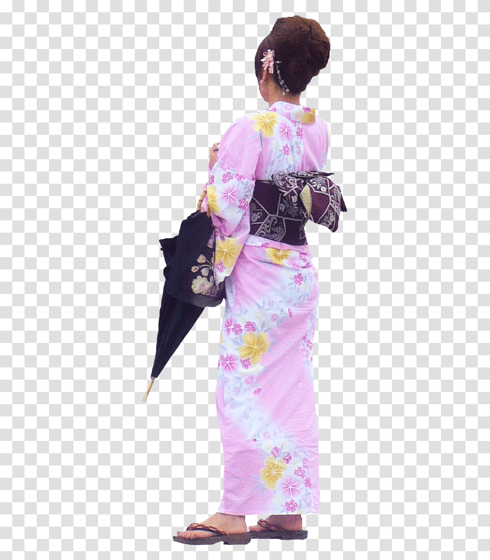 Japanese Woman Kimono, Apparel, Robe, Fashion Transparent Png