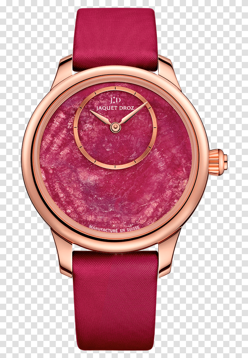 Jaquet Droz Petit Heure Minute Ruby Heart Red Gold Ruby Heart Dial Watch, Wristwatch, Clock Tower, Architecture, Building Transparent Png