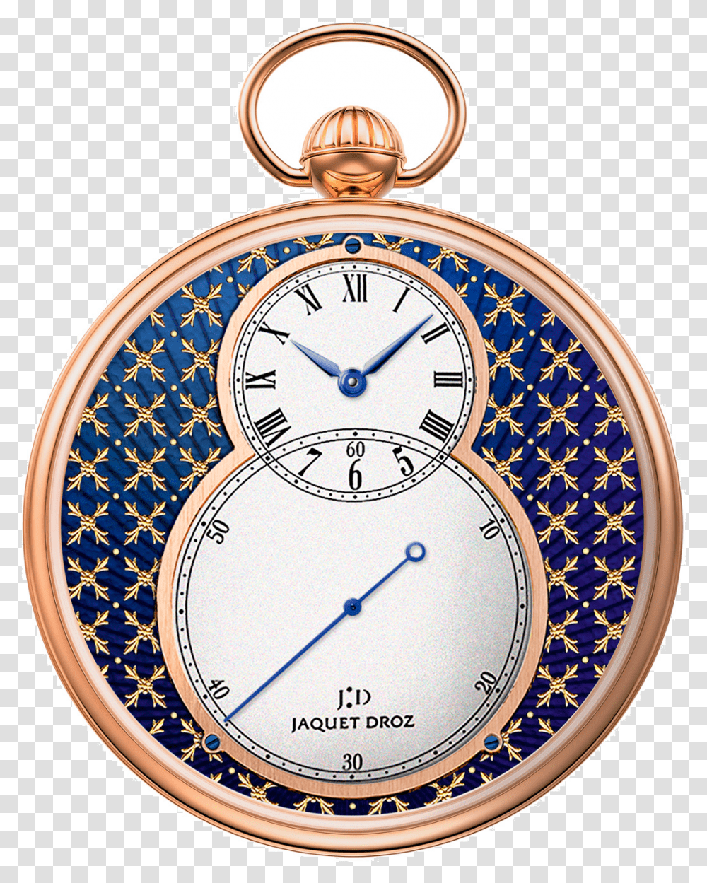 Jaquet Droz Pocket Watch Paillonnee Red Gold 50 Mm Watch, Clock Tower, Architecture, Building, Analog Clock Transparent Png