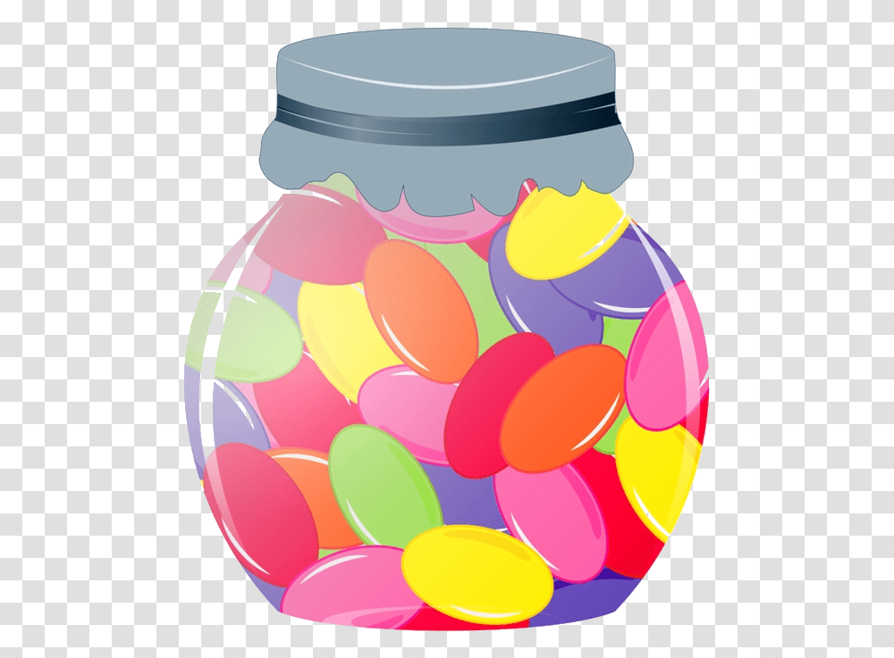 Jar Of Candy Jelly Bean Clipart Jelly Bean Jar Clipart, Balloon, Food, Egg, Sweets Transparent Png