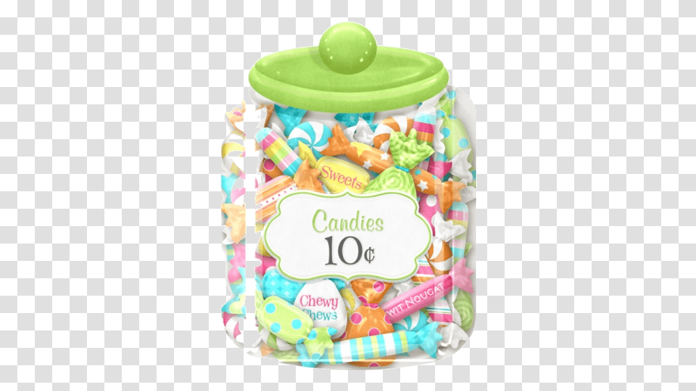Jar Of Candy Pile Clip Art Image Candy Jar Clip Art, Birthday Cake, Dessert, Food, Sweets Transparent Png